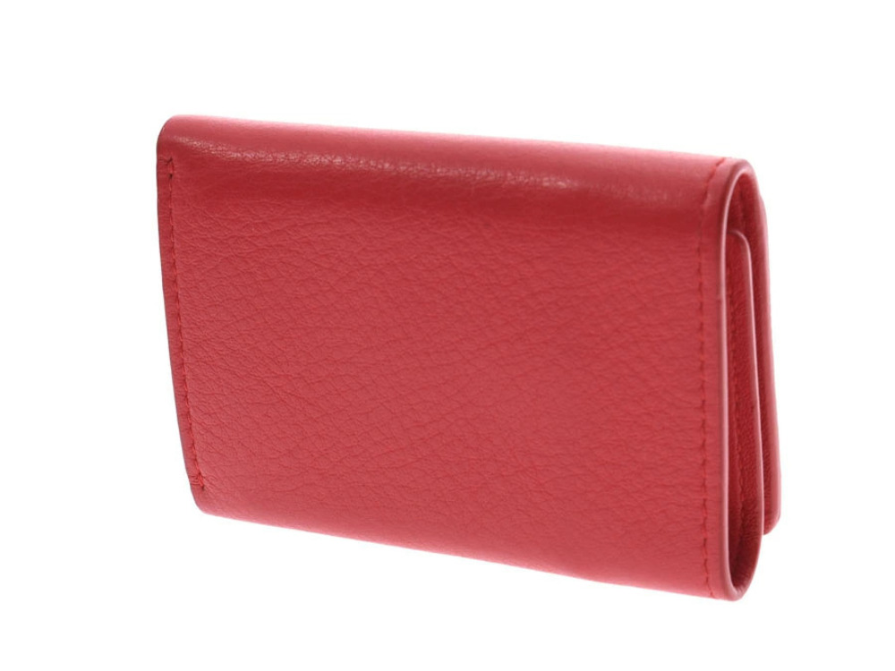 Balenciaga Leather Wallet Paper Card Red